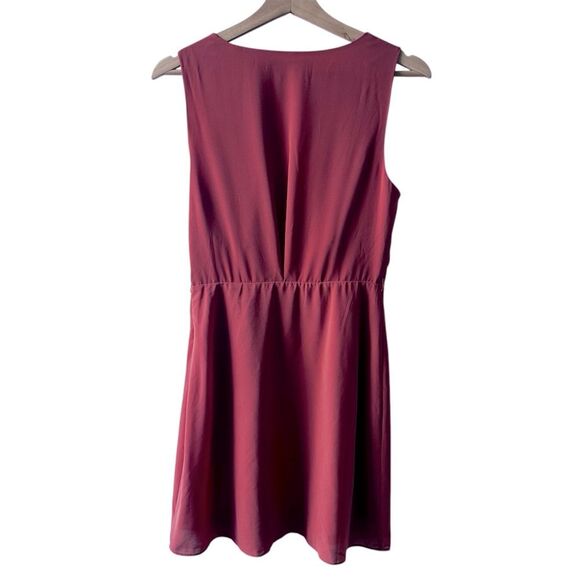 Forever 21 Coral Sleeveless Faux Wrap Dress XS feminine chic salmon summer cute - Picture 2 of 2